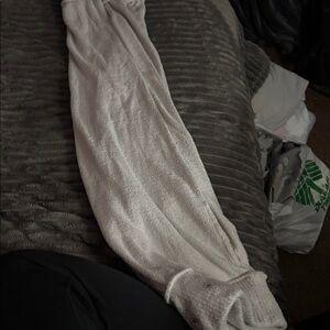 White woman lounge pants